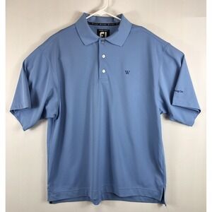 FootJoy Prodry Womens Size M Performance Golf Polo Top Blue Williamsburg‎ Club